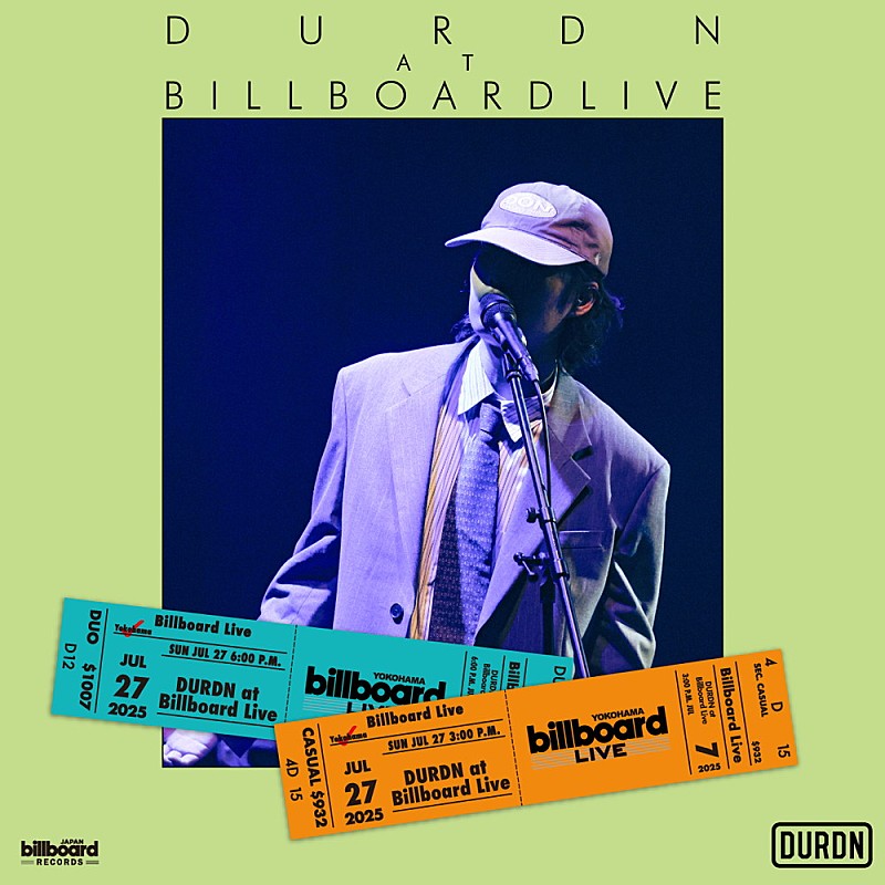 DURDN、自身初のビルボードライブ公演を収めたライブ盤リリース　新体制発表曲も