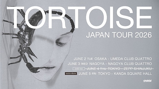 「トータス、東京追加公演が6/5に決定」1枚目/1