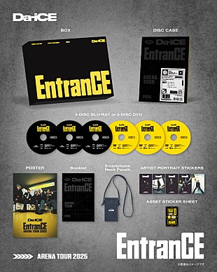 「Da-iCE、アリーナツアー【EntranCE】映像作品のジャケット／展開図／特典画像を公開」