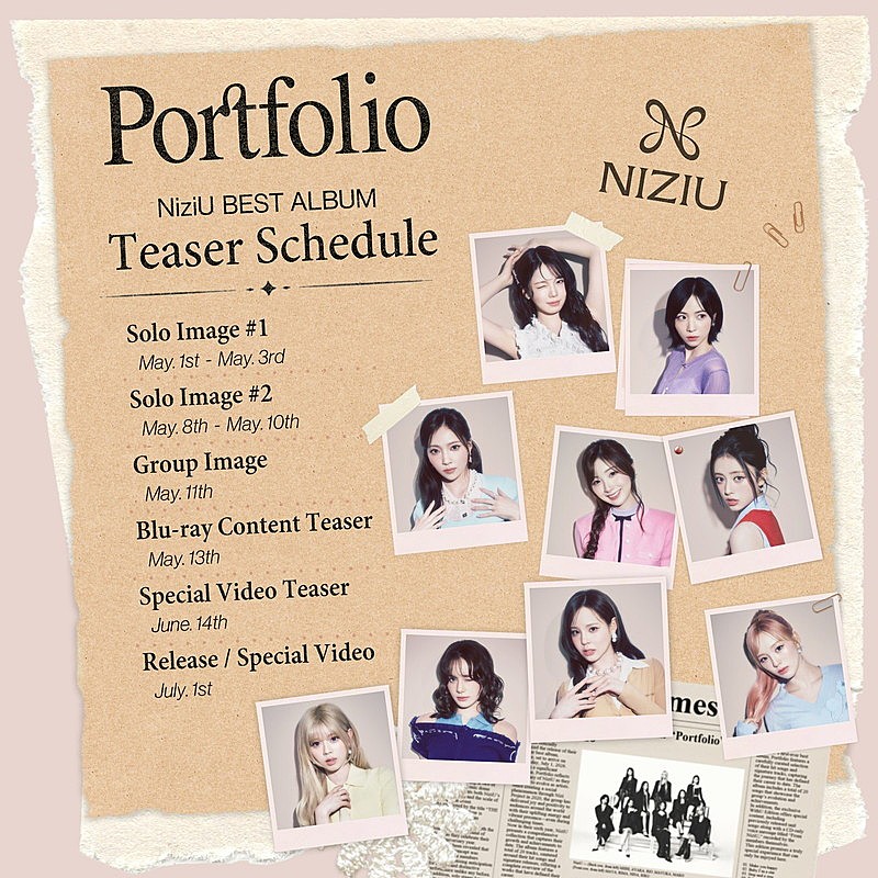 「NiziU ベストアルバム『Portfolio』ティザースケジュール」2枚目/6