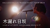 「Galileo Galilei、ツアー【NAKED HERO】より「木漏れ日坂」ライブ映像を公開」1枚目/3
