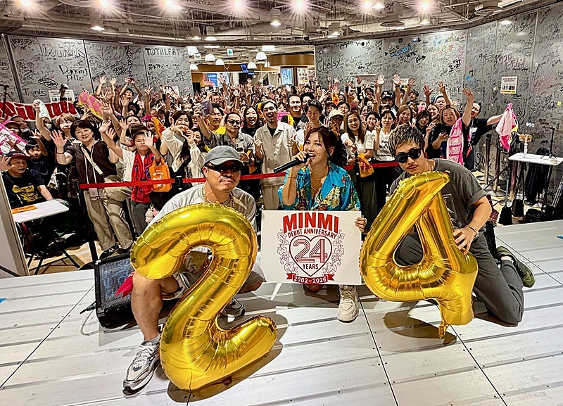 「MINMI、デビュー24周年記念日に地元・大阪で開催したAL『VIBRATION』発売記念イベントのレポート到着」1枚目/4