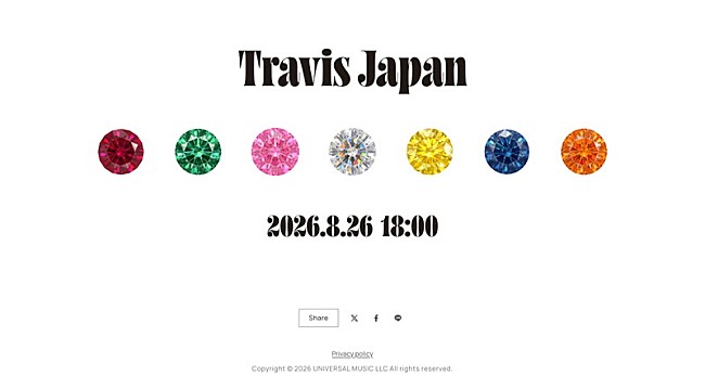 「Travis Japan 4thアルバム特設サイト」2枚目/2