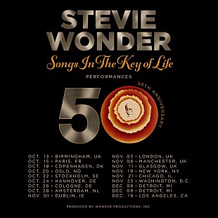「スティーヴィー・ワンダー、名盤『キー・オブ・ライフ』発売50周年を記念したツアー発表」