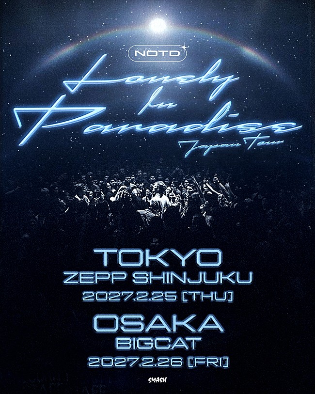 「NOTD、2027年2月にジャパン・ツアー決定」1枚目/1