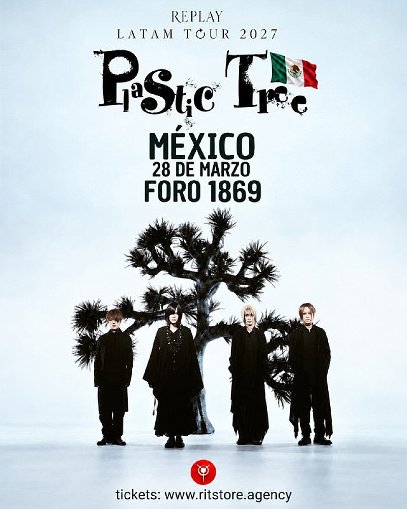 「【Plastic Tree Latin America Tour 2027 -Replay-】メキシコ公演フライヤー 」3枚目/3