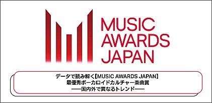 データで読み解く【MUSIC AWARDS JAPAN】最優秀ボーカロイドカルチャー楽曲賞――国内外で異なるトレンド